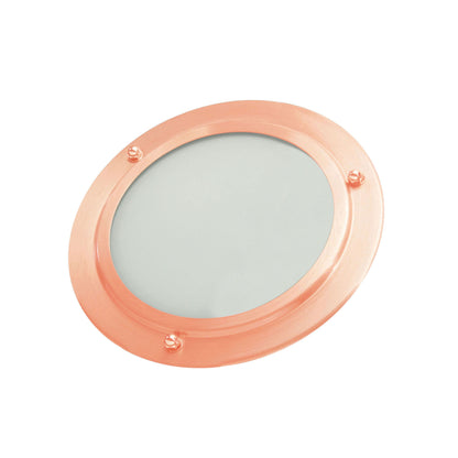 THERMASOL® Dimmable Shower Light With Plated Bezel, For Use With Steam Rooms, LED Light, 120 V, 8 W, 60 Hz, 450 Lumens, Tempered Glassens
