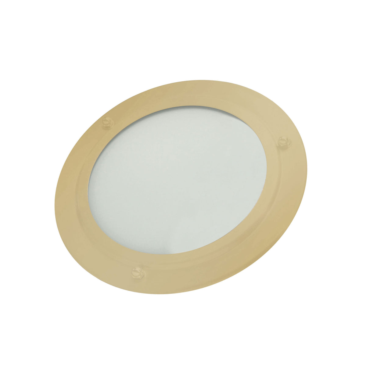 THERMASOL® Dimmable Shower Light With Plated Bezel, For Use With Steam Rooms, LED Light, 120 V, 8 W, 60 Hz, 450 Lumens, Tempered Glassens