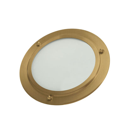 THERMASOL® Dimmable Shower Light With Plated Bezel, For Use With Steam Rooms, LED Light, 120 V, 8 W, 60 Hz, 450 Lumens, Tempered Glassens