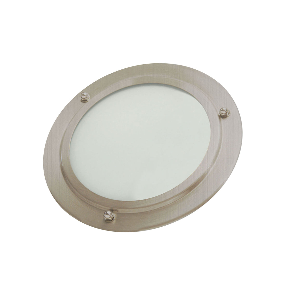 THERMASOL® Dimmable Shower Light With Plated Bezel, For Use With Steam Rooms, LED Light, 120 V, 8 W, 60 Hz, 450 Lumens, Tempered Glassens