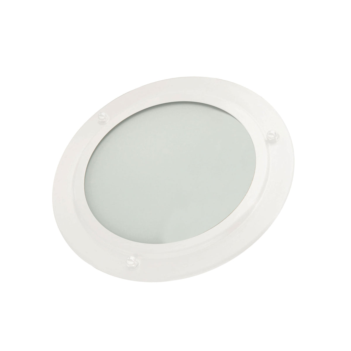 THERMASOL® Dimmable Shower Light With Plated Bezel, For Use With Steam Rooms, LED Light, 120 V, 8 W, 60 Hz, 450 Lumens, Tempered Glassens