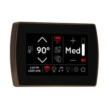 THERMASOL® STCM-AN Signatouch Series Single Touch Shower Control, Capacitive Touch Screen Panel, Antique Nickel, For Use With Smart Steam, Fast Start, Auto PowerFlush, Light and Sound System