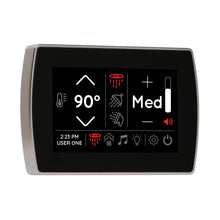 THERMASOL® STCM-SC Signatouch Series Single Touch Shower Control, Capacitive Touch Screen Panel, Satin Chrome, For Use With Smart Steam, Fast Start, Auto PowerFlush, Light and Sound System