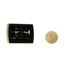 THERMASOL® STCM-SVRD-PB Signatouch Series Single Touch Shower Control, Capacitive Touch Screen Panel, Polished Brass, For Use With Smart Steam, Fast Start, Auto PowerFlush, Light and Sound System