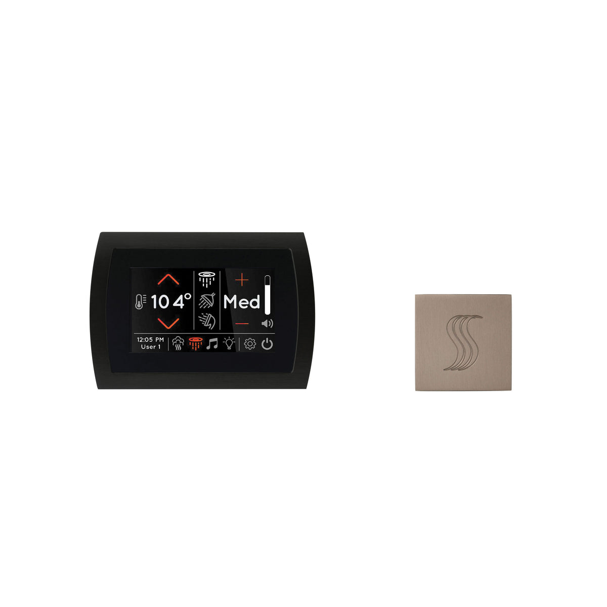 Signatouch Series - Modern Steam Shower Kit with Square Trim