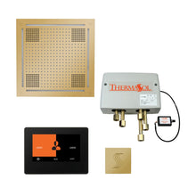 THERMASOL® TWPH7S-PB Wellness Total HydroVive Package With Square Trim, LCD Display, Touch Screen Panel, Polished Brass, For Use With TFX, SSA and PRO Series Steam Generators