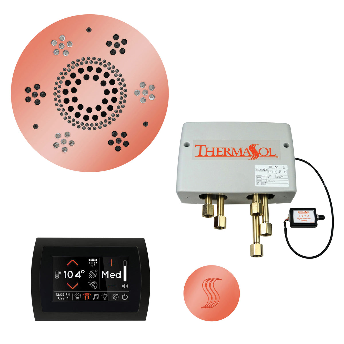 Wellness - Steam Shower Package with Round Trim - Twpsr