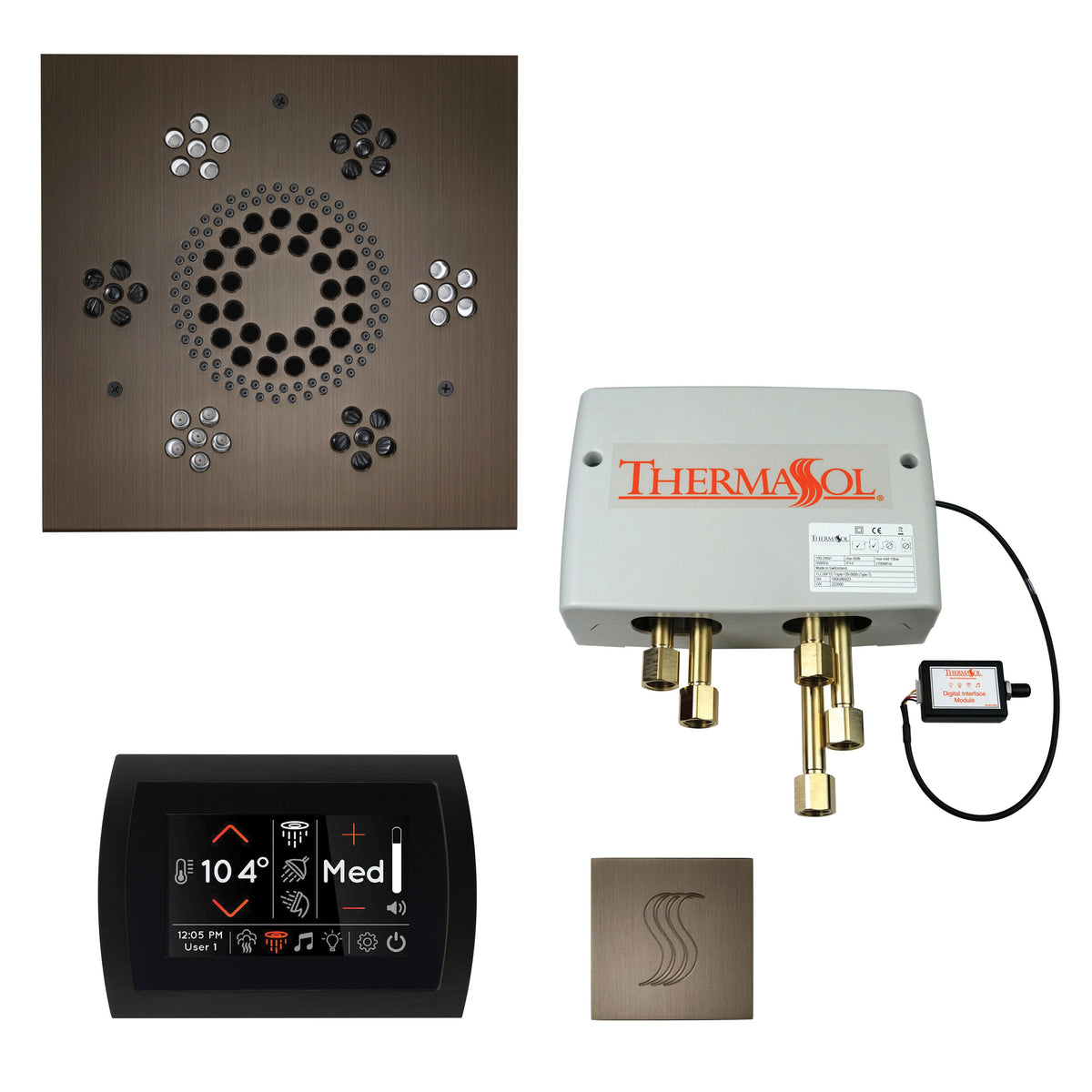 Wellness - Twpss Steam Shower Package with Square Trim