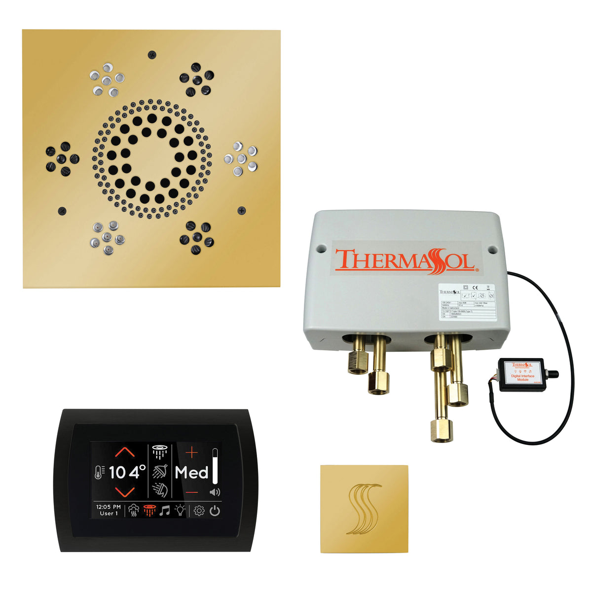 Wellness - Twpss Steam Shower Package with Square Trim