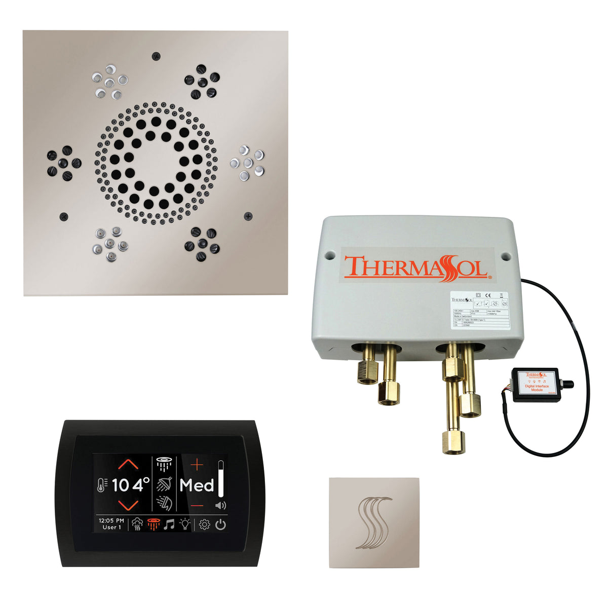 Wellness - Twpss Steam Shower Package with Square Trim