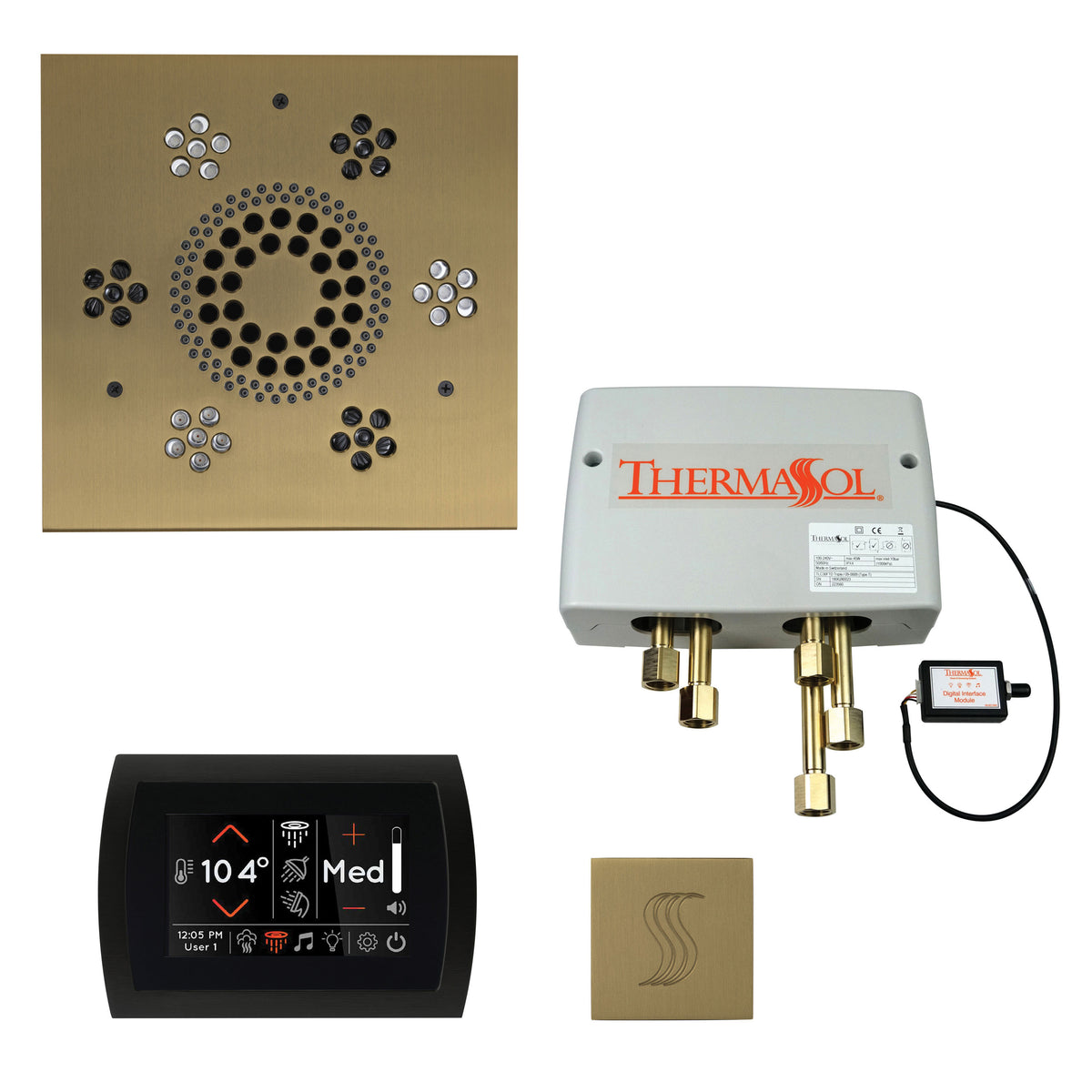 Wellness - Twpss Steam Shower Package with Square Trim