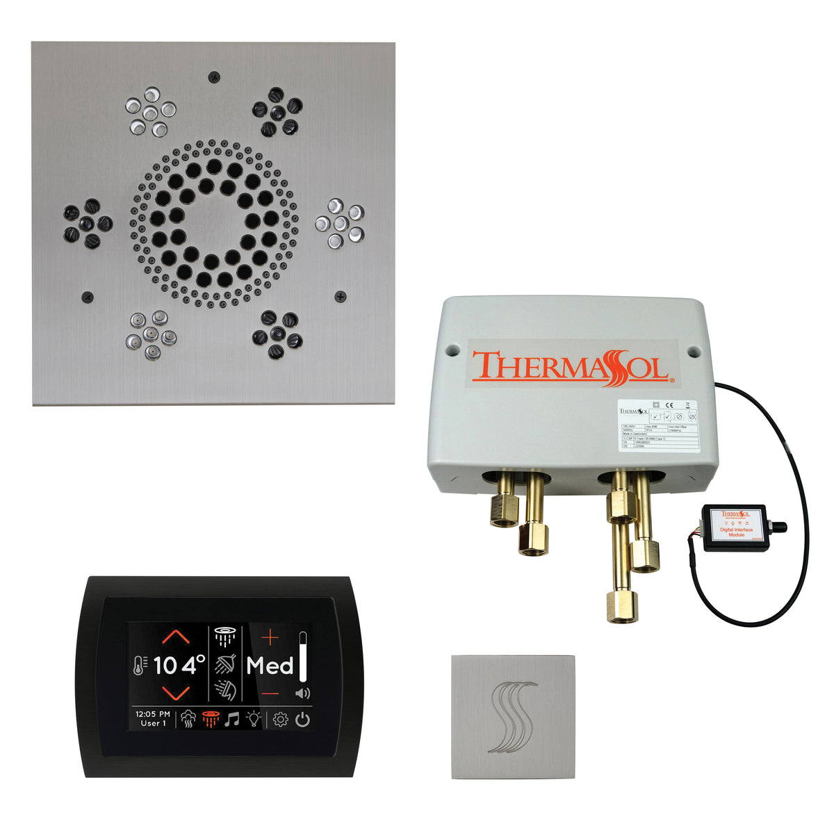 Wellness - Twpss Steam Shower Package with Square Trim