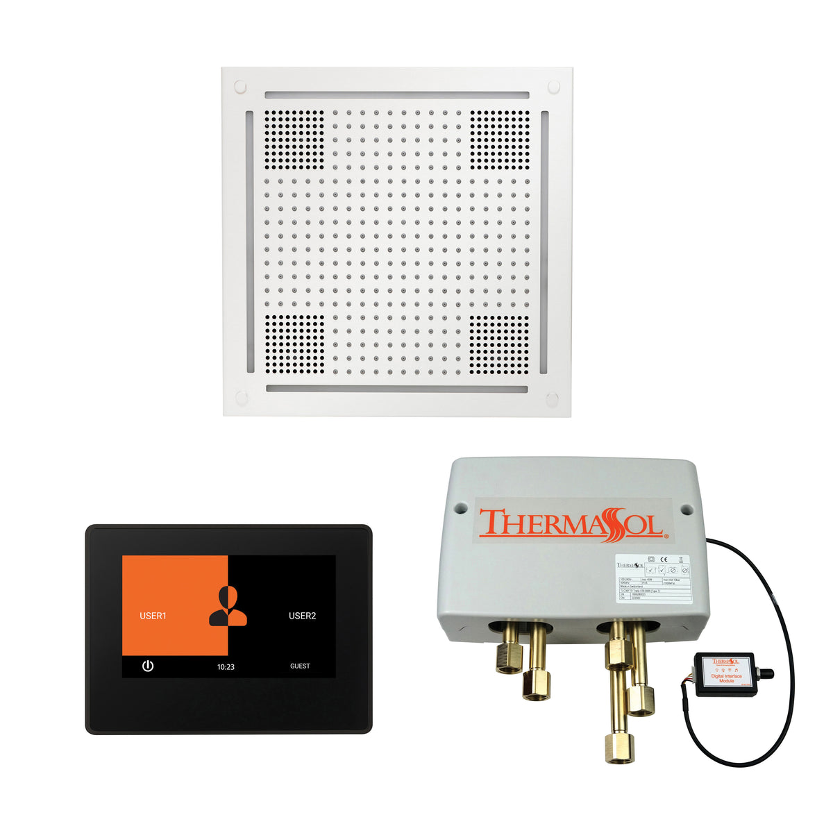 Wellness - Hydrovive Shower Package with Square Trim - White