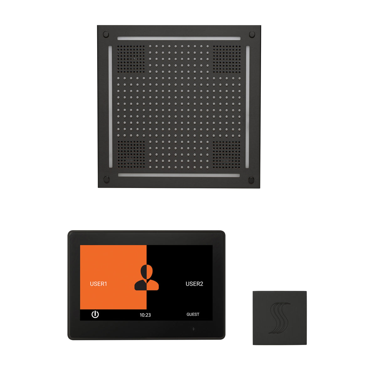 THERMASOL® WHSTP10S-MB Wellness HydroVive Steam Package, LCD Display, Touch Screen Panel, Matte Black, For Use With TFX, SSA and PRO Series Steam Generators