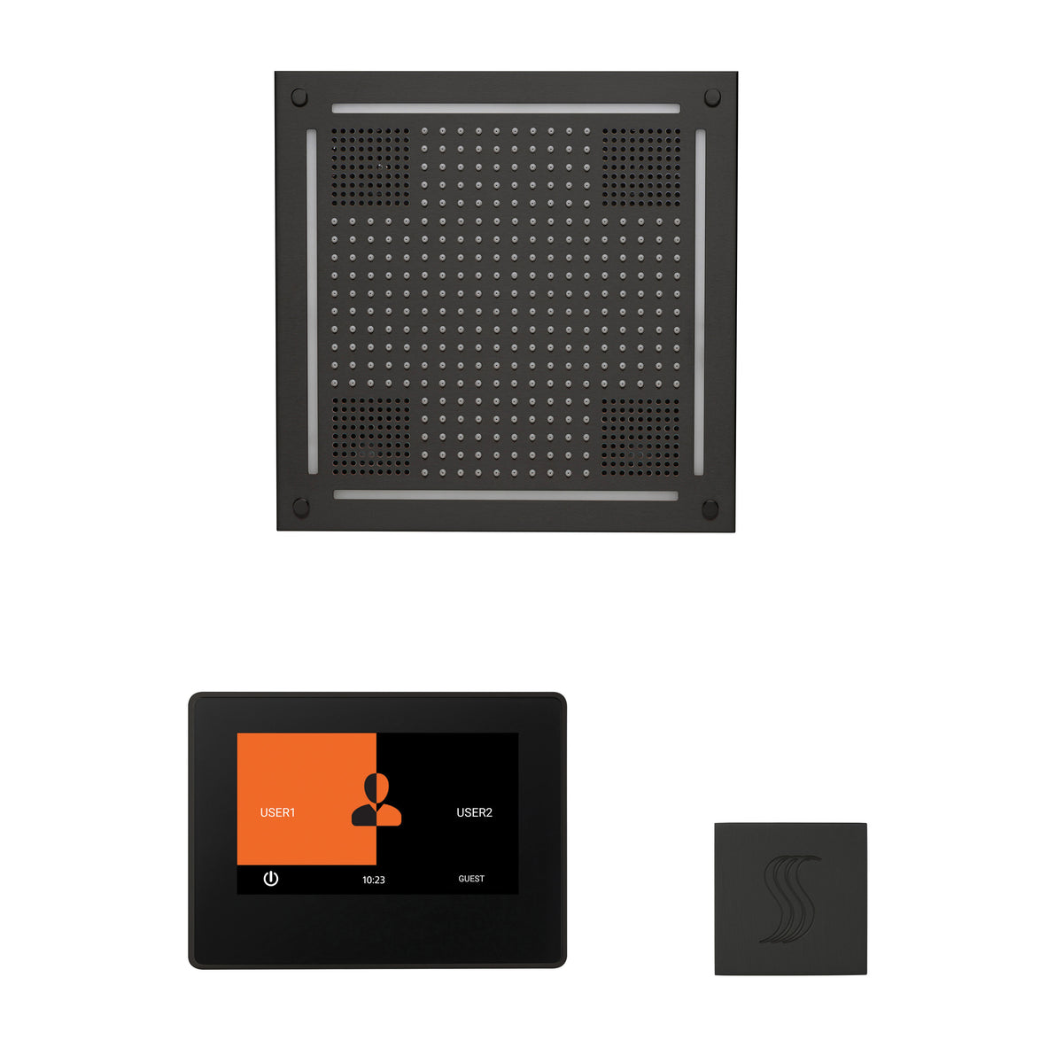 THERMASOL® WHSTP7S-MB Wellness HydroVive Steam Package, LCD Display, Touch Screen Panel, Matte Black, For Use With TFX, SSA and PRO Series Steam Generators