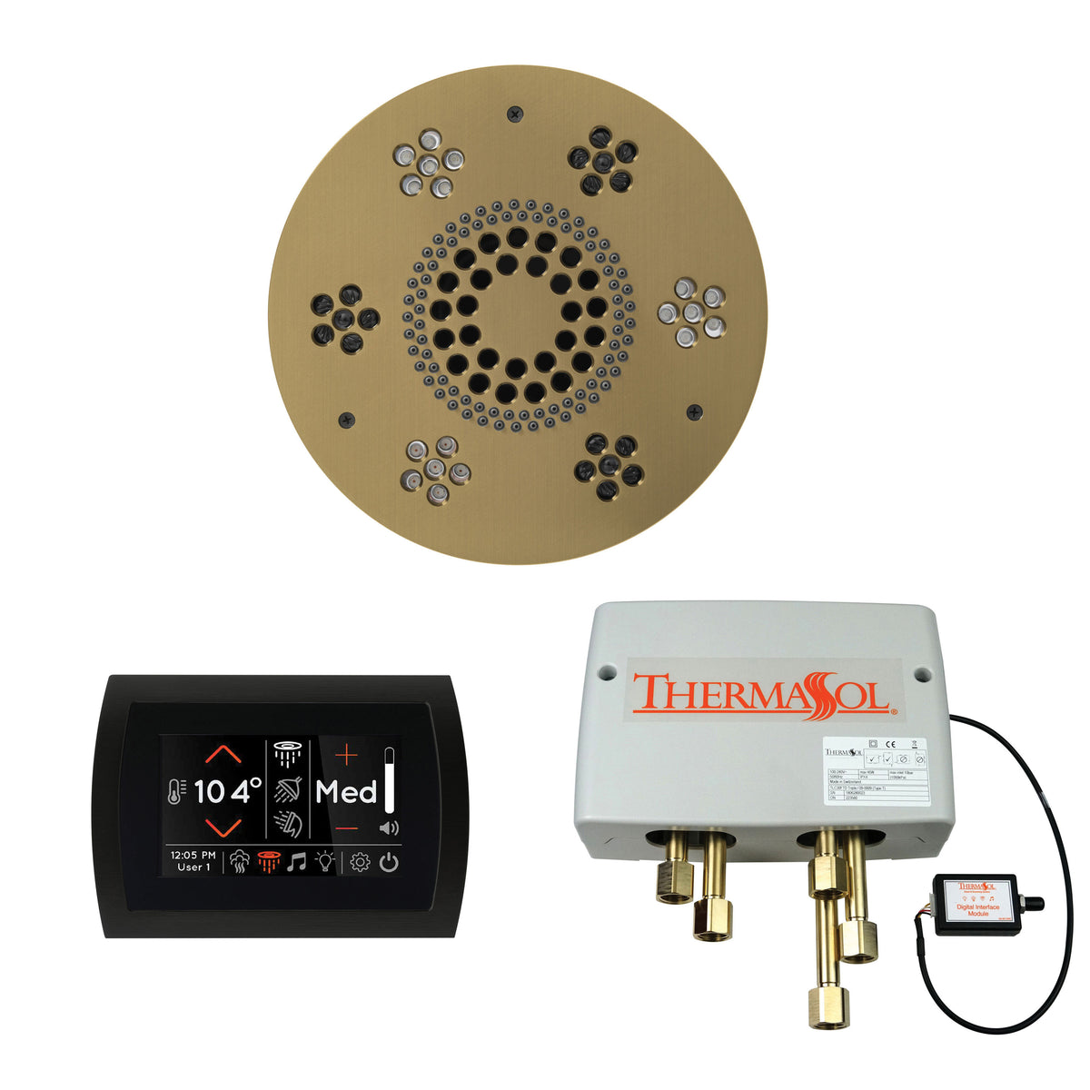 Wellness - Shower Package with Trim - 3/8" - Ceiling Mount