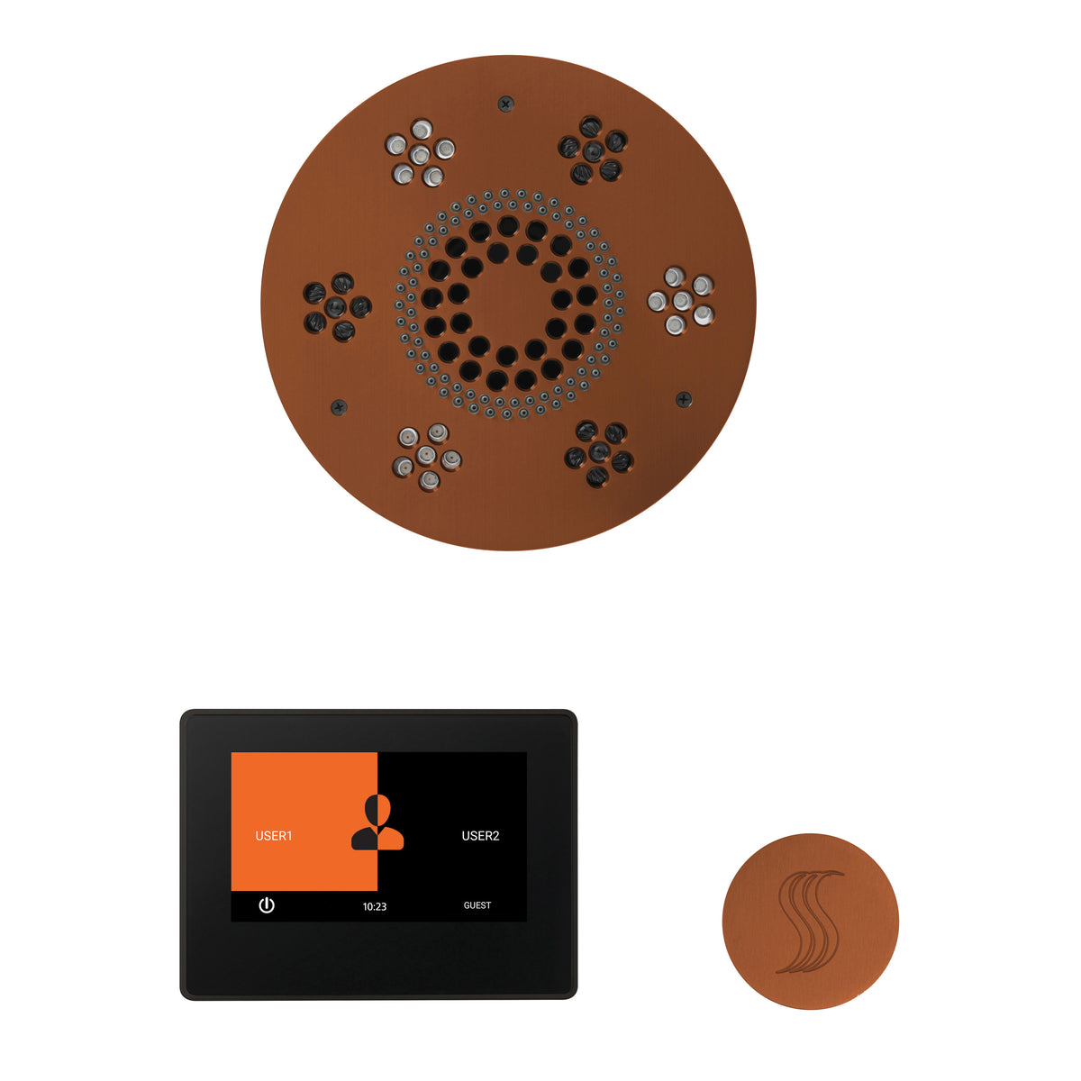 Wellness - Steam Package with Round Trim - Ceiling Mount