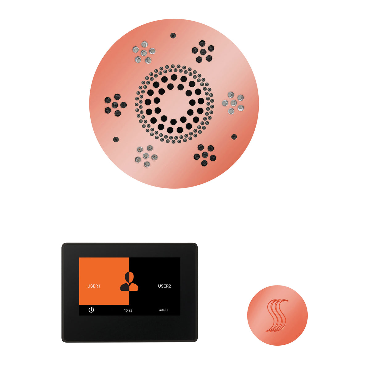 Wellness - Steam Package with Round Trim - Ceiling Mount