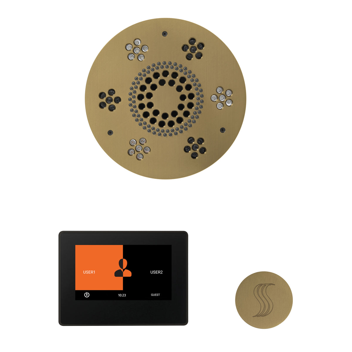 Wellness - Steam Package with Round Trim - Ceiling Mount