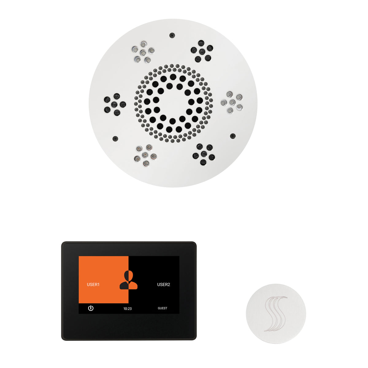 Wellness - Steam Package with Round Trim - Ceiling Mount