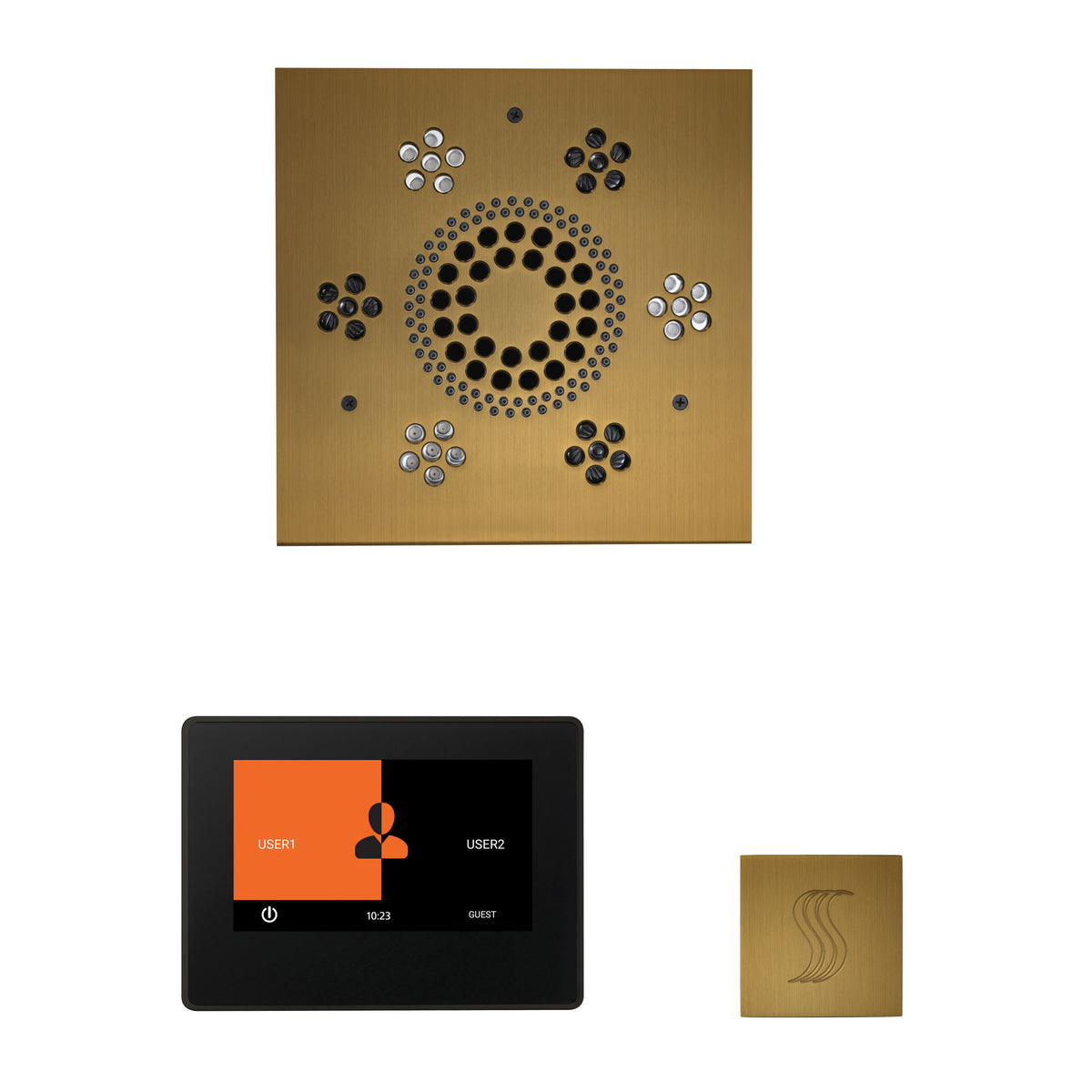 Wellness - Steam Package with Square Trim - Ceiling Mount