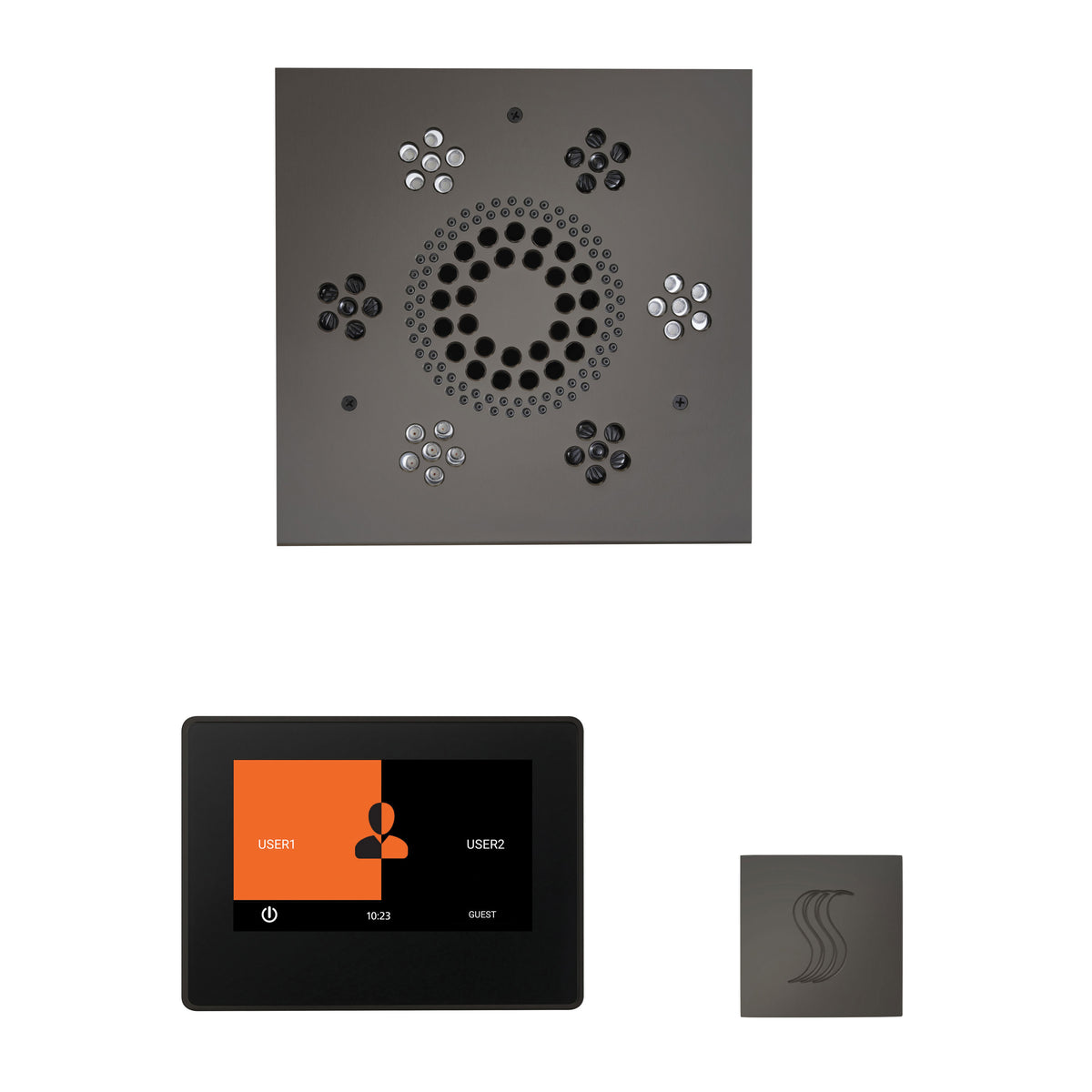 Wellness - Steam Package with Square Trim - Ceiling Mount