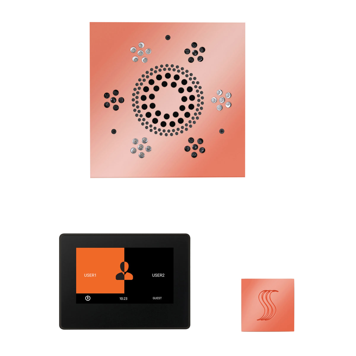 Wellness - Steam Package with Square Trim - Ceiling Mount