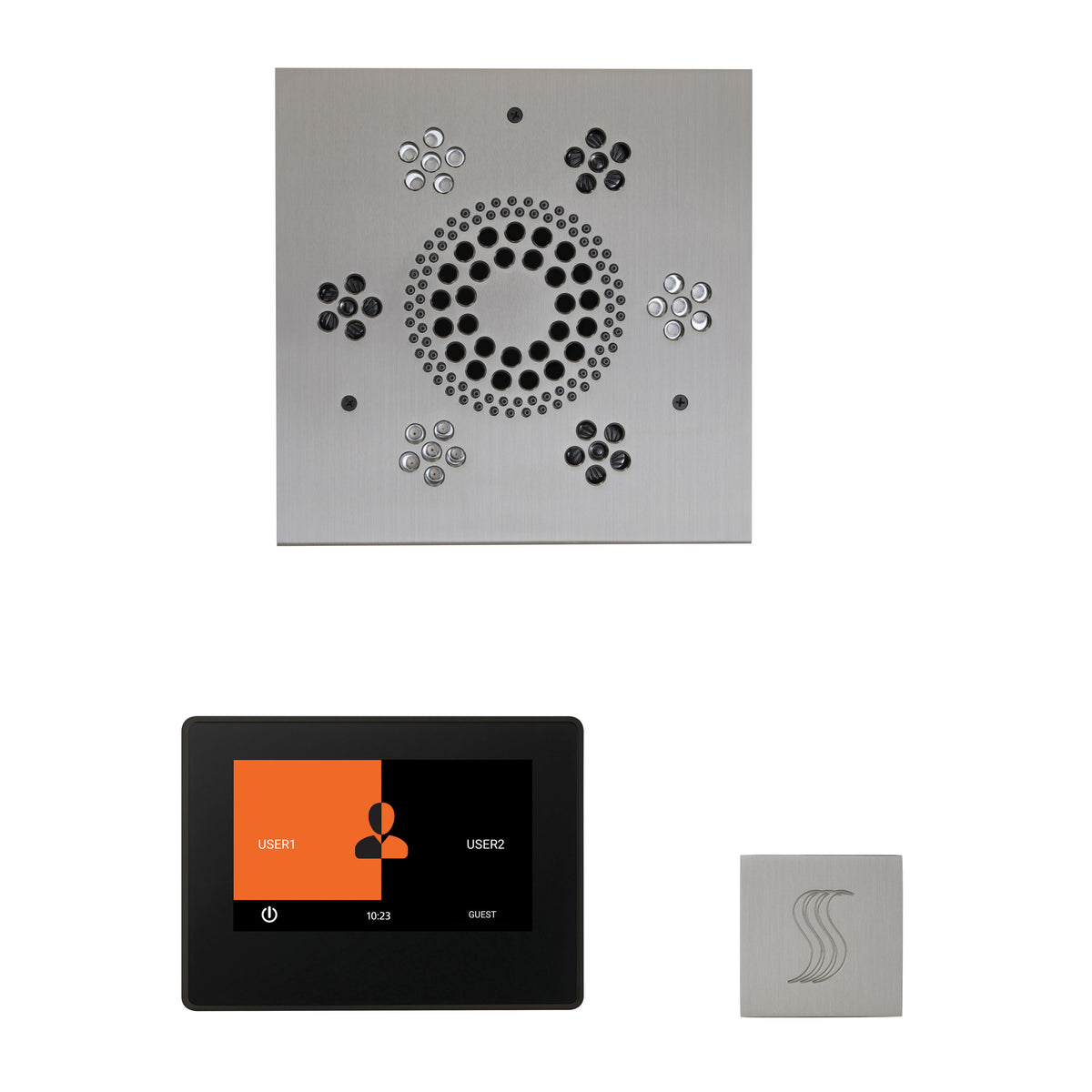 Wellness - Steam Package with Square Trim - Ceiling Mount
