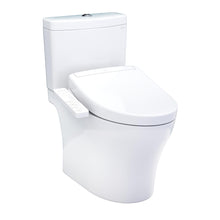 TOTO MW4463346CEMGN#01 High-Efficiency Toilet, WASHLET+, Elongated Bowl, 14-15/16 in H Rim, 12 in Rough-In, 1.28 gpf, Cotton White, Import