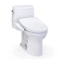 TOTO MW6043346CEFG#01 Toilet, WASHLET+, Elongated Bowl, 16-1/8 in H Rim, 12 in Rough-In, 1.28 gpf, Cotton White, Import