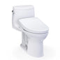 TOTO MW6043446CEFG#01 Toilet, WASHLET+, Elongated Bowl, 16-1/8 in H Rim, 12 in Rough-In, 1.28 gpf, Cotton White, Import
