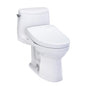 TOTO MW6043446CUFG#01 Toilet, WASHLET+, Elongated Bowl, 16-1/8 in H Rim, 12 in Rough-In, 1 gpf, Cotton White, Import