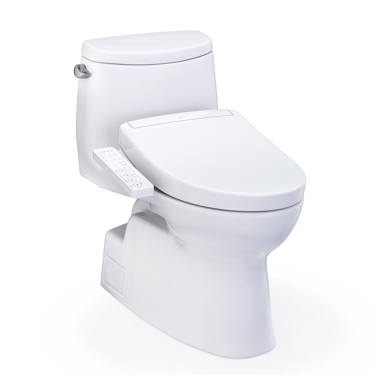 TOTO MW6143346CEFG#01 Toilet, WASHLET+, Elongated Bowl, 16-1/8 in H Rim, 12 in Rough-In, 1.28 gpf, Cotton White, Import