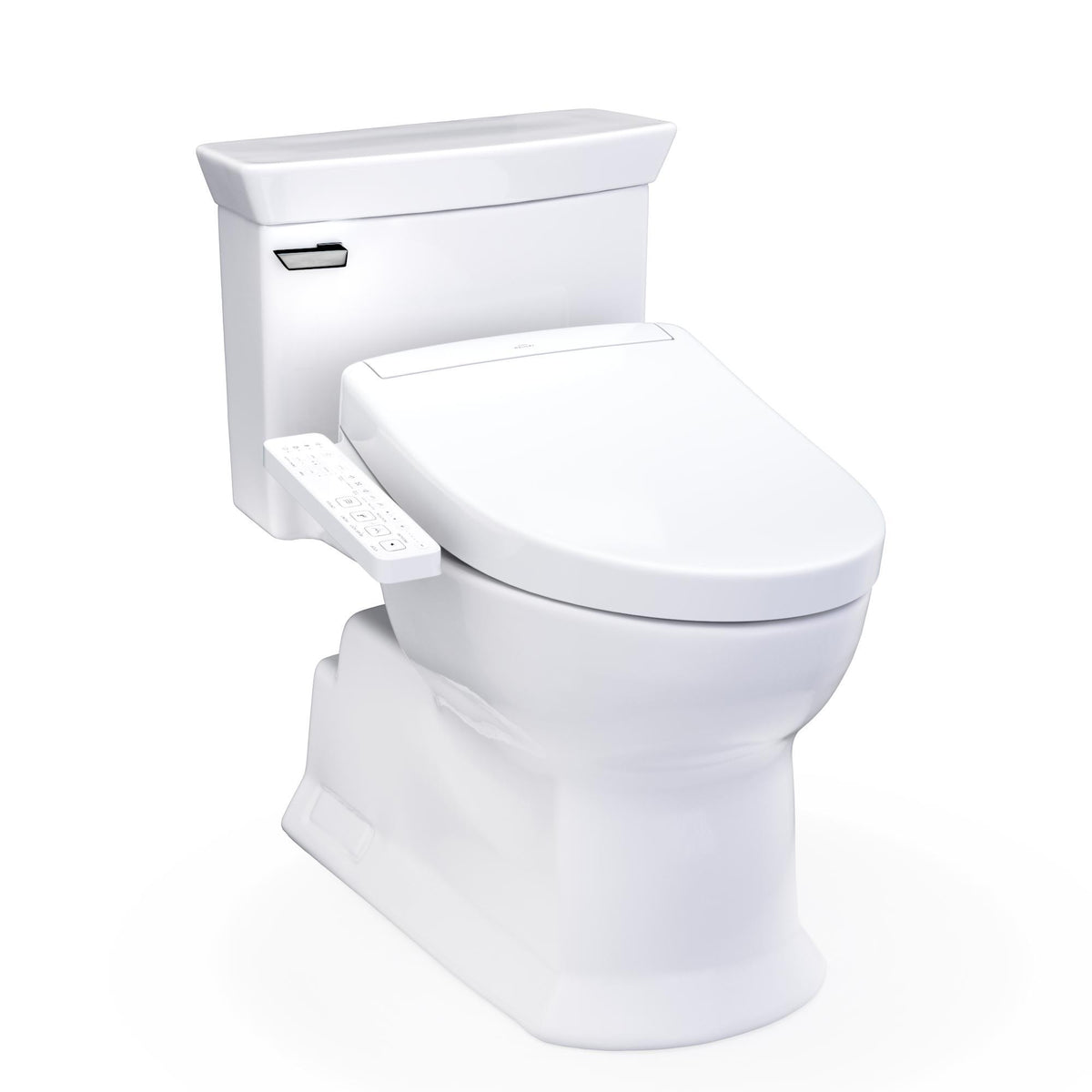 TOTO MW9643346CEFG#01 Toilet, WASHLET+, Elongated Bowl, 16-1/8 in H Rim, 12 in Rough-In, 1.28 gpf, Cotton White, Import