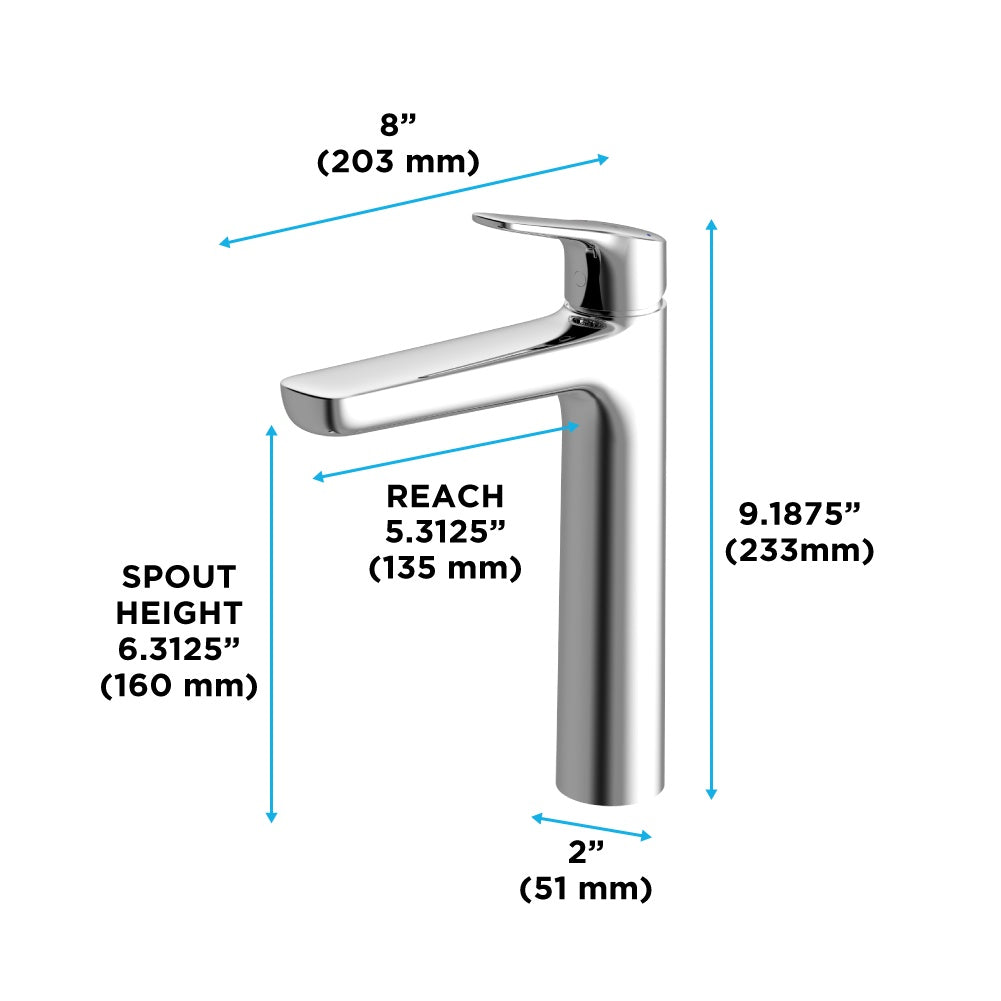 Gs Series - Semi-Vessel Faucet - Deck Mount - 1.2 GPM