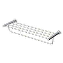 L Series - Round Towel Shelf with Hanging Bar - Wall Mount