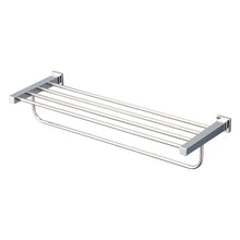 L Series - Square Towel Shelf with Hanging Bar - Wall Mount
