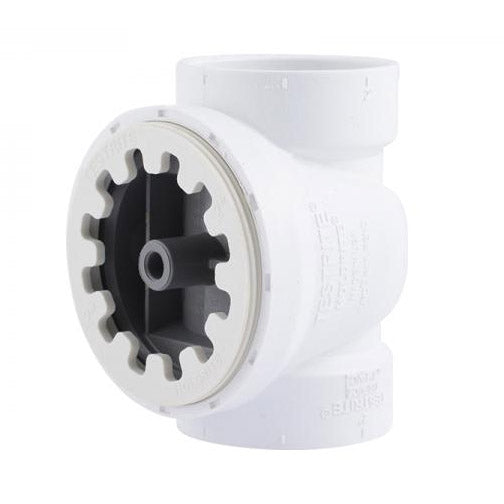 2 PVC C/O TEE W/SPANNER RING