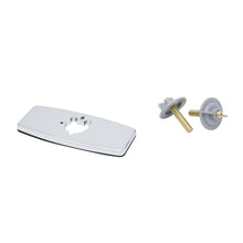 T & S 013433-40 Forged Deck Plate, For Use With EC-3122-4DP Deck Electronics Faucet, 6 in L x 2-5/8 in W, Brass, Polished Chrome, Import