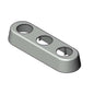 T & S 019374-40 Escutcheon, For Use With B-1100 4 in Center Workboard Faucet with Eterna or Ceramic Cartridge, 6-1/2 in L x 2 in W x 1 in H, Metal, Polished Chrome