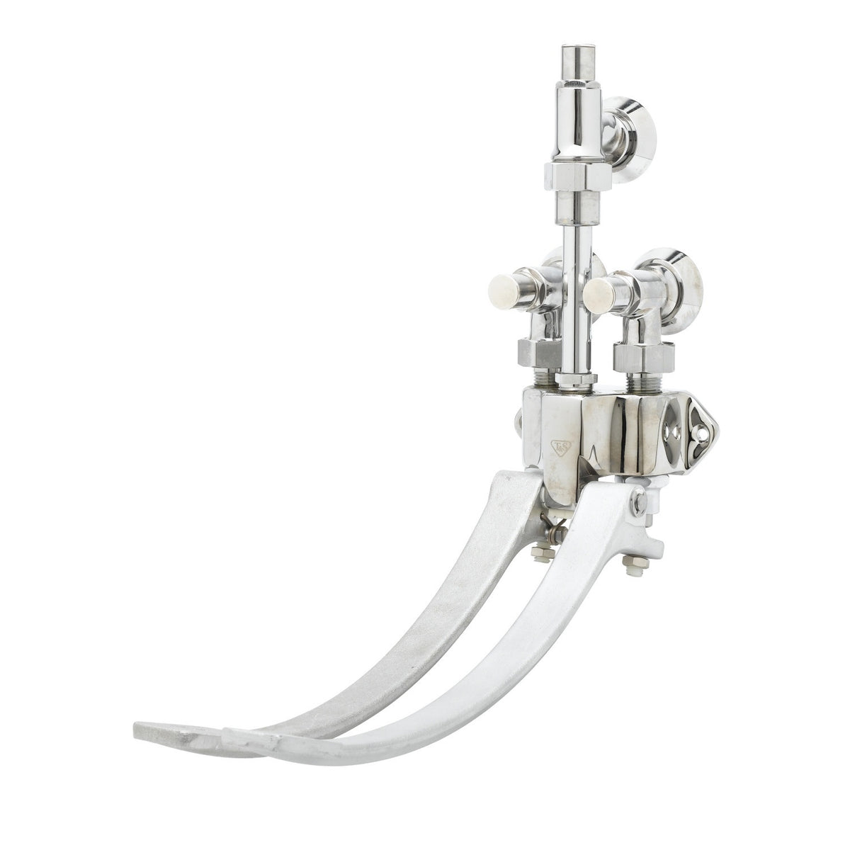 Wall Mount Double Pedal Valve - Brass