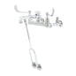 T & S B-0657 Service Sink/Mop Sink Faucet, Wall Mount, 8 in Center, 8.9 gpm Flow Rate, Polished Chrome