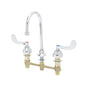 T & S B-2866-05 Concealed Widespread Lavatory Manual Faucet, 2.2 gpm Flow Rate, 8 in Center, Polished Chrome, Domestic