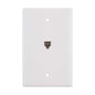 White 1G RJ11 Wall Plate - TV110035