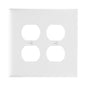White 2G Dplx Wall Plate - TV366545
