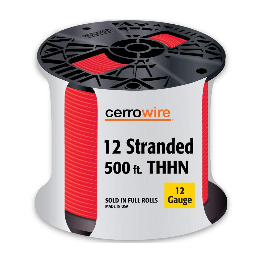 500'RED 12 Str BLDGWire