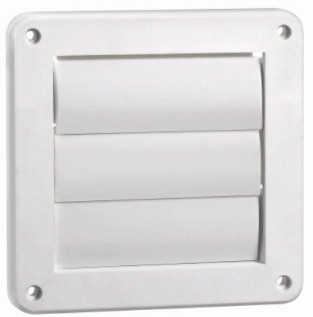 4" WHT Louver Vent Face