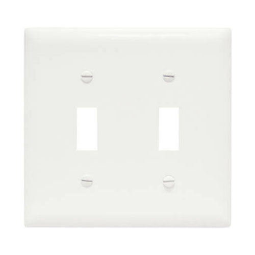 WHT 2G 2TOG Wall Plate