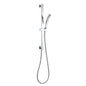 Square Shower Rail and Hose - Polished Chrome - Brass
