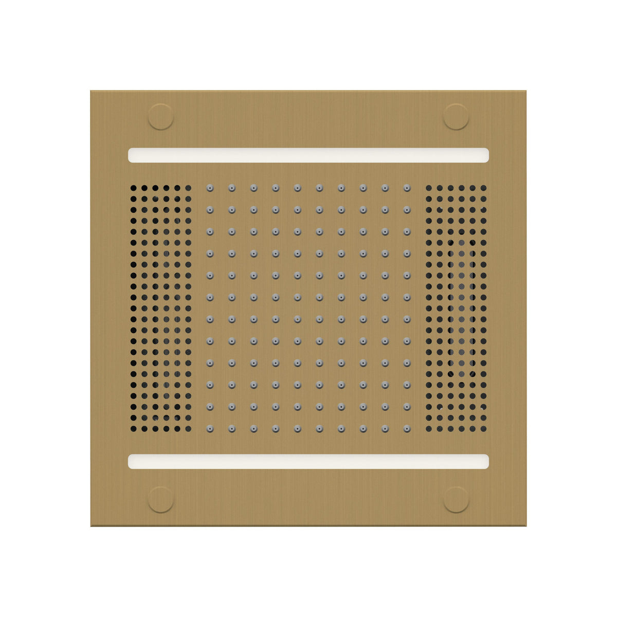 Hydrovive - 1-Function Modern Rain Shower Head - Satin Brass